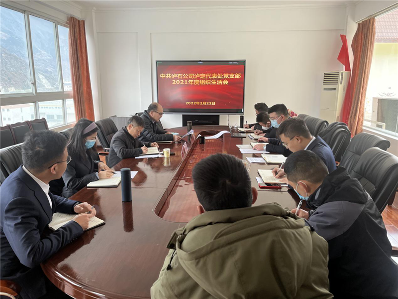 瀘石公司瀘定代表處黨支部召開(kāi)2021年度組織生活會(huì ).png