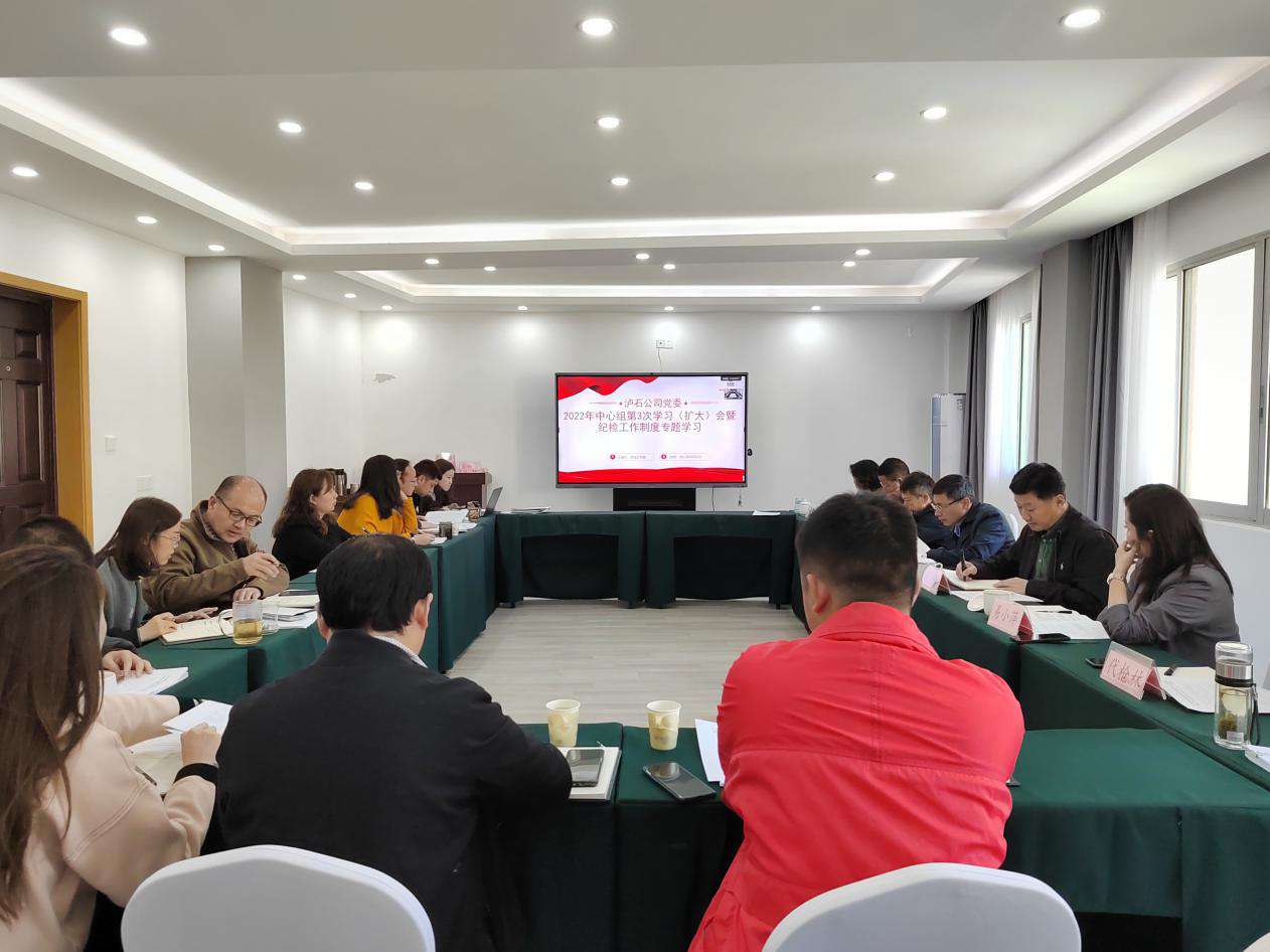瀘石公司黨委組織召開(kāi)2022年中心組第3次學(xué)習（擴大）會(huì ).png